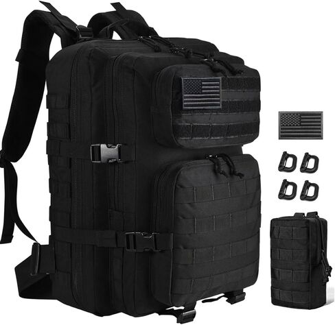 45L Tactical Backpack for Men Women, Military Assault Pack with MOLLE, Large 3 Day Bug Out Bag for Hiking Camping in Kuwait