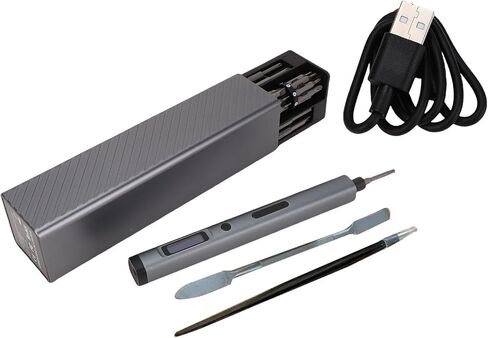 Fafeicy Electric مع شاشة OLED، هيكل من الألومنيوم، بطارية وقطع قابلة لإعادة الشحن، مجموعة كهربائية 57 في 1 لإصلاح الهاتف المحمول والكمبيوتر اللوحي in Kuwait