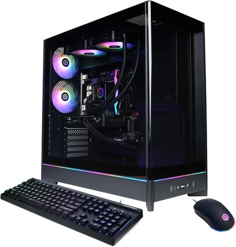 كمبيوتر ألعاب CyberPowerPC Gamer Xtreme VR، Intel Core Ultra 7 265F 2.4 جيجا هرتز، Radeon RX 9060 XT 8 جيجا، 16 جيجا DDR5، 2 تيرابايت PCIe 4.0 SSD، جاهز للواي فاي ونظام التشغيل Windows 11 Home (GXiVR8400A23) in Saudi Arabia