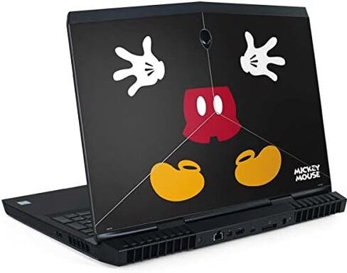 غلاف كمبيوتر محمول من Skinit متوافق مع الكمبيوتر المحمول Alienware M16 R2 للألعاب - تصميم جسم ميكي ماوس مرخص رسميًا من ديزني in Saudi Arabia