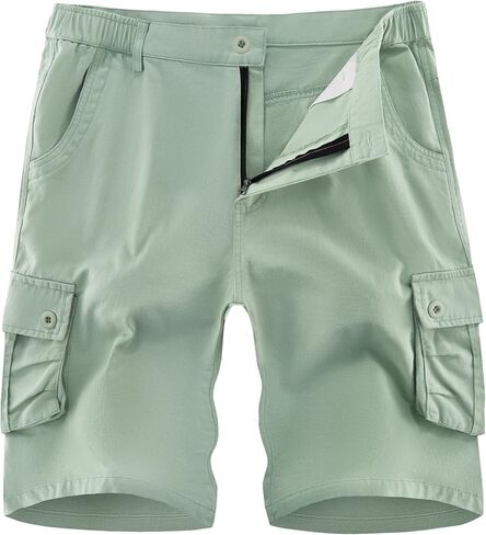 APTRO Men's Camo Cargo Shorts Button Closure Cotton Shorts Multi Button Pockets Casual Shorts 6 Pockets in Saudi Arabia