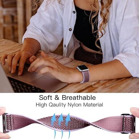 G53 Smart Watch Bands, 20mm Nylon Breathable Elastic Watch Bands Compatible with RUXINGX G53/HaSaKei G53/Sanorum G53 SmartWatch Replacement Adjustable Straps(3-Pack) in Saudi Arabia
