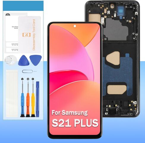شاشة TFT بديلة لهاتف Samsung Galaxy S21 Plus SM-G996B SM-G996U SM-G996W SM-G996N SM-G9960 6.7 بوصة مجموعة رقمية تعمل باللمس - مع إطار أسود in Kuwait