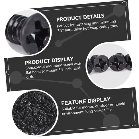 NOLITOY 100pcs 3.5 Inch Hard Drive Screws Tray Screws Computer Accessories Replacement for Hard Disk Drive Hot Swap Compatible Electronics in Kuwait