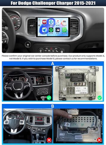 SIXTOP 4G+64G ستيريو سيارة أندرويد لشاحن دودج تشالنجر 2015-2021 CarPlay Android Auto 9 بوصة Incell 1280 * 720 شاشة لمس بلوتوث 5.0 GPS FM/RDS EQ Mirror Link SWC AHD كاميرا خلفية in Kuwait