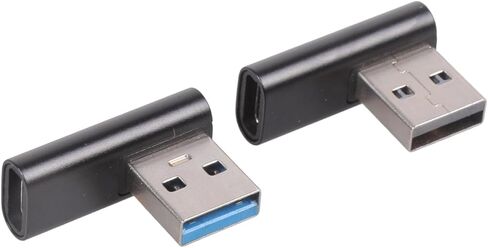 1 Pair USB3.0 to Type C Converter 90 Degree Bend for Data Transfer Power Devices Left and Right Angled USB a to USB C Converter Replacement Adapter Data Transfer and Powering Devices in Kuwait