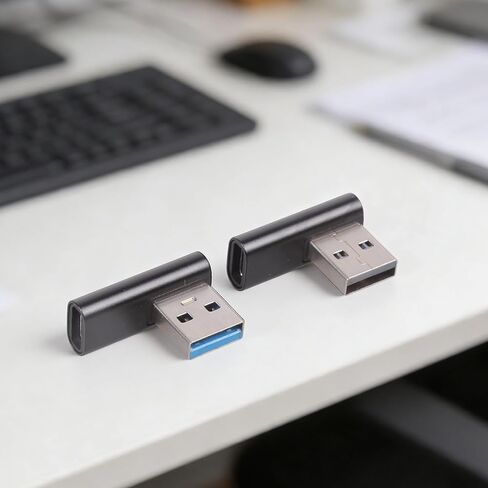 1 Pair USB3.0 to Type C Converter 90 Degree Bend for Data Transfer Power Devices Left and Right Angled USB a to USB C Converter Replacement Adapter Data Transfer and Powering Devices in Kuwait
