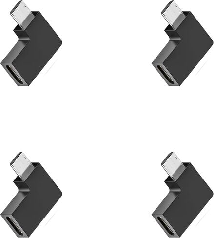 USB C أنثى إلى USB ذكر محول بزاوية 90 درجة شحن سريع 2A سرعة نقل البيانات بسرعة 480 ميجابت في الثانية تصميم صغير USB نوع C أنثى إلى USB ذكر محول in Kuwait