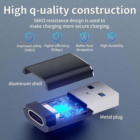 Portable USB3.0 to Type C Adapter Converters Easy Installation Durability Aluminum Construction Supports Fast Charging USB Type C Adapter in Saudi Arabia