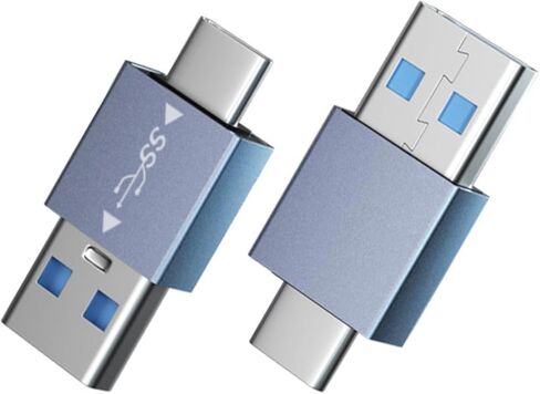 حزمة من قطعتين USB 3.1 محول شحن قياسي من النوع C إلى USB، نقل سريع للبيانات وتوافق واسع، رمادي USB C إلى USB a محول in Saudi Arabia