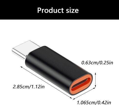 محول خفيف إلى USB C، سهل التركيب، متوافق مع الأجهزة عالميًا، هيكل معدني QC100W، غطاء معدني ممتاز للشحن in Kuwait