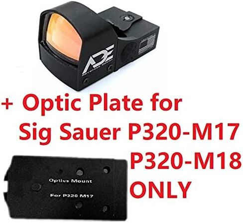 Ade Advanced Optics Crusader RD3-009 منظر منعكس للنقطة الحمراء + لوحة تركيب بصرية لمسدس Sig Sauer P320 M17 / M18 in Kuwait