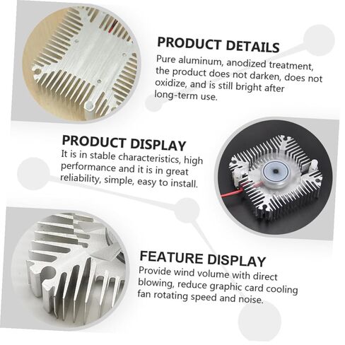 Sewroro Silent GPU Fan Cooler Replacement Cooling Fan for Graphics Card Computer Accessory with Precision Bearings Low Noise Radiator Cooling Device in Kuwait