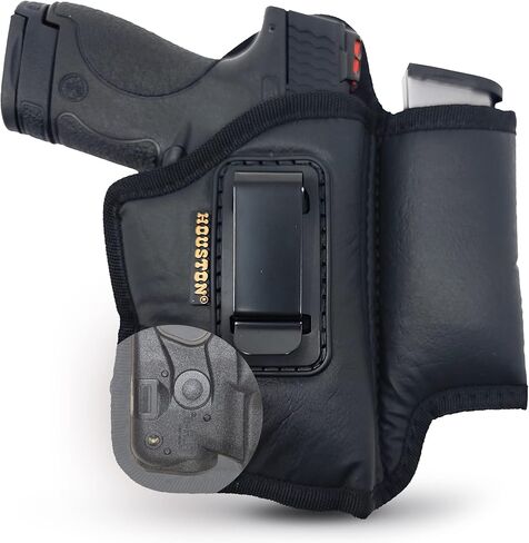حافظة مسدس IWB مع حقيبة ماج. حافظات جلدية صديقة للبيئة لمعظم الأحجام المتوسطة والمدمجة 9/40/45 مع الليزر. حافظة المسدس العالمية من هيوستن in Kuwait
