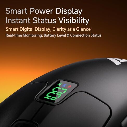 TS609 Wireless BT Gaming Mouse Rechargeable/2.4/Type-C Connect,PAW3311 Sensor,24000 Dpi,Lightweight,5 Programmable Buttons, 500 mAh Battery,Ergonomic Design for Pc-Black in Saudi Arabia