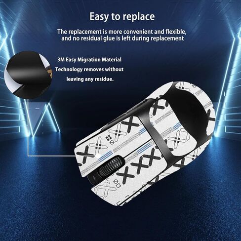 شريط قبضة الماوس تغطية كاملة لجهاز Razer DeathAdder V4 Pro، شريط قبضة الماوس المضاد للانزلاق، مجموعة ترقية الفئران الاحترافية ذاتية اللصق ومقاومة للعرق (أبيض) in Kuwait