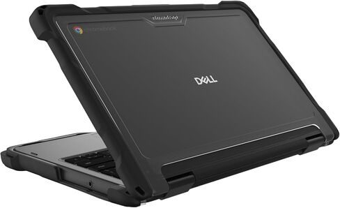 Gumdrop DropTech Custom Case Fits Dell Chromebook 11 (2-in-1) - Drop Tested Protection, Rubberized Thread on Sides, Seamless Asset Tagging, Snap in Installation for School or Work - Black (01D023) in Saudi Arabia