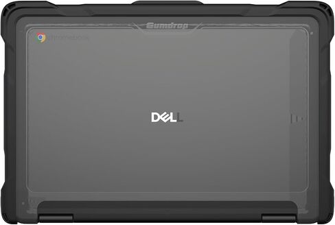 Gumdrop DropTech Custom Case Fits Dell Chromebook 11 (2-in-1) - Drop Tested Protection, Rubberized Thread on Sides, Seamless Asset Tagging, Snap in Installation for School or Work - Black (01D023) in Saudi Arabia