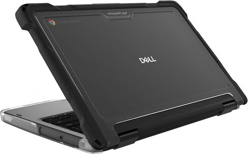 حافظة Gumdrop DropTech المخصصة تناسب جهاز Dell Chromebook 11 (2 في 1) - حماية تم اختبارها عند السقوط، خيط مطاطي على الجوانب، علامات سلسة للأصول، تثبيت سريع للمدرسة أو العمل - أسود (01D023) in Saudi Arabia
