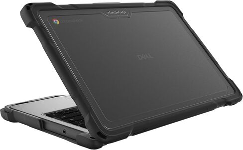 Gumdrop DropTech Custom Case Fits Dell Chromebook 11 (2-in-1) - Drop Tested Protection, Rubberized Thread on Sides, Seamless Asset Tagging, Snap in Installation for School or Work - Black (01D023) in Saudi Arabia