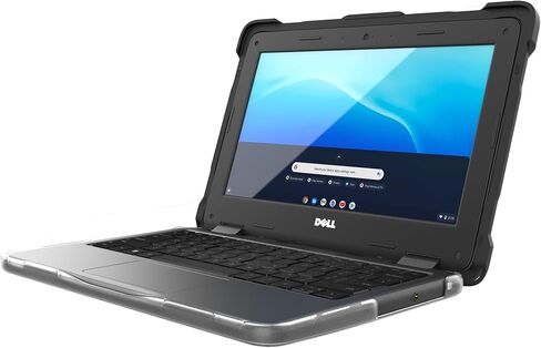 Gumdrop DropTech Custom Case Fits Dell Chromebook 11 (2-in-1) - Drop Tested Protection, Rubberized Thread on Sides, Seamless Asset Tagging, Snap in Installation for School or Work - Black (01D023) in Saudi Arabia