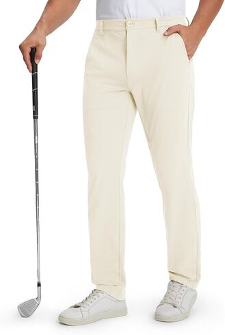 M MAELREG Golf Mens Stretch Pants with Pockets - 30"/32"/34" Quick Dry Lightweight Casual Comfy Work Mens Dress Pants in Saudi Arabia