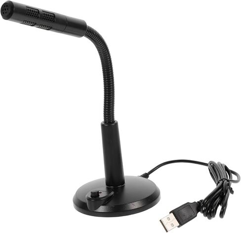 USB Microphone with Base for Laptop and Desktop Compact Condenser Mic with Sound High Sensitivity for Streaming Chatting and Recording in Saudi Arabia
