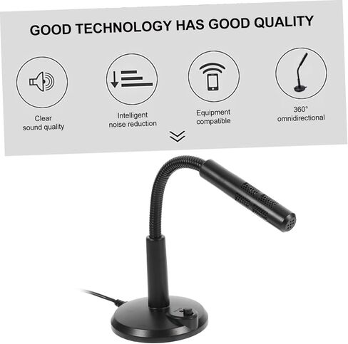 USB Microphone with Base for Laptop and Desktop Compact Condenser Mic with Sound High Sensitivity for Streaming Chatting and Recording in Saudi Arabia