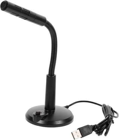 TEHAUX Portable USB Desktop Microphone with Holder for Voice Game Chatting Live Streaming Meetings Compact Design Compatible with Multiple Devices in Saudi Arabia