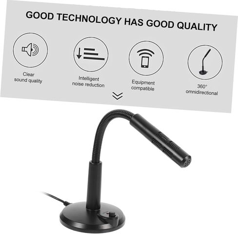 TEHAUX Portable USB Desktop Microphone with Holder for Voice Game Chatting Live Streaming Meetings Compact Design Compatible with Multiple Devices in Saudi Arabia