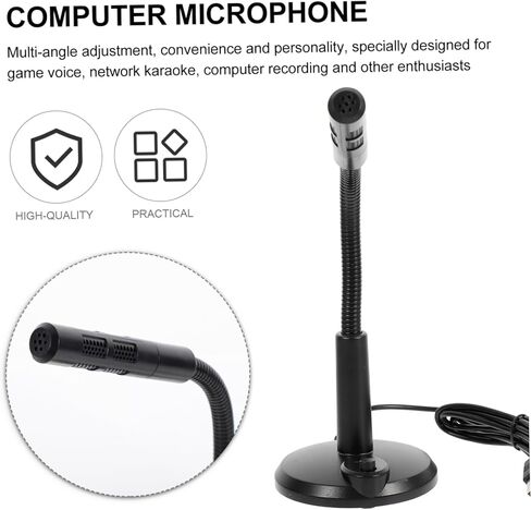 Operitacx USB Computer Microphone Portable Mic with High Sensitivity and Power Indicator Light for Streaming Meetings and Voice Chat in Saudi Arabia