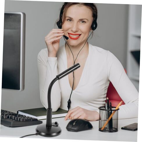 Operitacx USB Computer Microphone Portable Mic with High Sensitivity and Power Indicator Light for Streaming Meetings and Voice Chat in Saudi Arabia