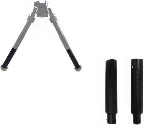 HWZ 2017 9" Inch to 11.8" Inch Tactical Bipod Adjustable Extension Quick Detach Picatinny Mount Hunting (Black) with Spikes Extra Extension Legs in Saudi Arabia