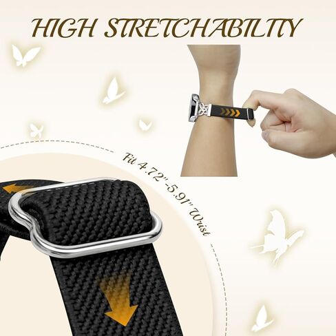 حزام من النايلون متوافق مع ساعة Samsung Galaxy Watch 7 6 5 4 40 مم 44 مم/ساعة Galaxy Watch Classic 6 4 Classic 43 مم 47 مم 42 مم 46 مم/5 Pro Band 45 مم/Active 2، حزام فراشة مرن مجدول 20 مم in Saudi Arabia