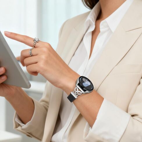 حزام من النايلون متوافق مع ساعة Samsung Galaxy Watch 7 6 5 4 40 مم 44 مم/ساعة Galaxy Watch Classic 6 4 Classic 43 مم 47 مم 42 مم 46 مم/5 Pro Band 45 مم/Active 2، حزام فراشة مرن مجدول 20 مم in Saudi Arabia