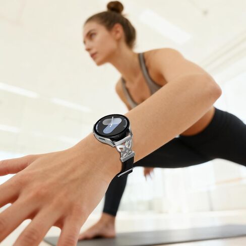 حزام من النايلون متوافق مع ساعة Samsung Galaxy Watch 7 6 5 4 40 مم 44 مم/ساعة Galaxy Watch Classic 6 4 Classic 43 مم 47 مم 42 مم 46 مم/5 Pro Band 45 مم/Active 2، حزام فراشة مرن مجدول 20 مم in Saudi Arabia