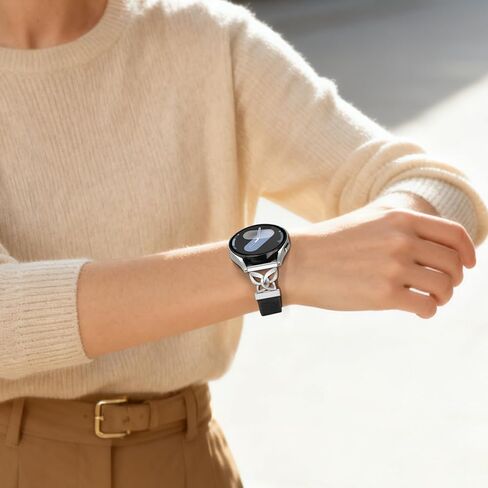 حزام من النايلون متوافق مع ساعة Samsung Galaxy Watch 7 6 5 4 40 مم 44 مم/ساعة Galaxy Watch Classic 6 4 Classic 43 مم 47 مم 42 مم 46 مم/5 Pro Band 45 مم/Active 2، حزام فراشة مرن مجدول 20 مم in Saudi Arabia