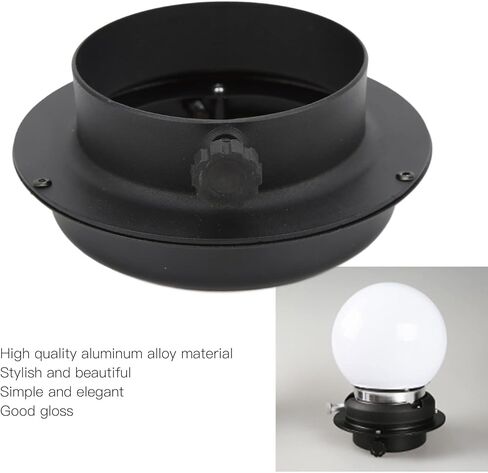 محول حلقة Speedring Ring من Photo Studio، محول ضوء فلاش صغير للتصوير الفوتوغرافي، قطر Softbox أقل من 98 مم، سبائك الألومنيوم أسود، محمول عالي الأداء ومتعدد الاستخدامات in Saudi Arabia
