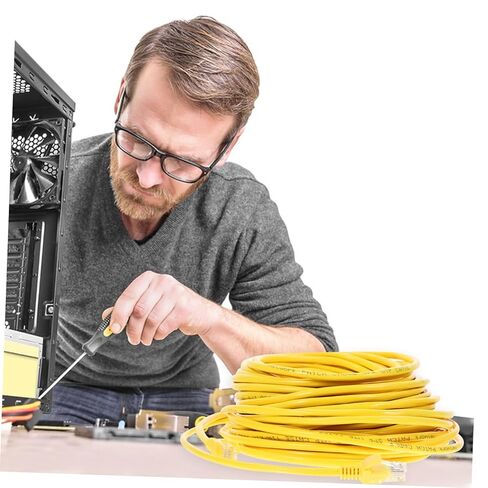 كابل إيثرنت عالي السرعة بطول 20 متر من Angoily لأجهزة الكمبيوتر المنزلية وأجهزة التوجيه، تصميم بدون تشابك، نقل بيانات سريع، إعداد متعدد الاستخدامات in Kuwait