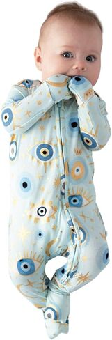 Posh Peanut Convertible Baby Sleepers - Girls Footless Baby Pajamas with 2 Way Zipper for Easy Diaper Changes - Celestial Fiona, 9-12 Months in Saudi Arabia