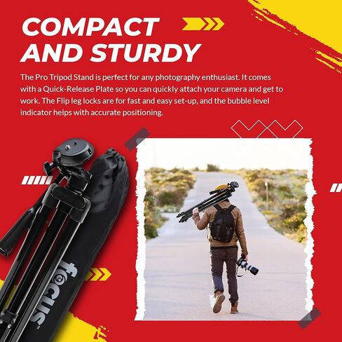 حامل ثلاثي القوائم لكاميرات Focus Camera Travel DSLR مع بطاقة SD سعة 64 جيجابايت وقارئ بطاقات (3 قطع) in Kuwait