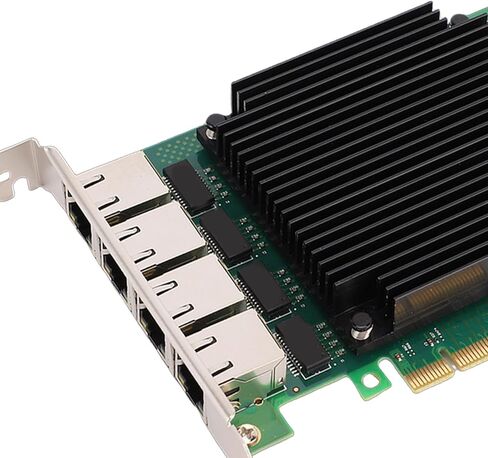 بطاقة شبكة EBTOOLS ذات 4 منافذ PoE PCIe، شريحة التحكم الرئيسية i226 بطاقة جيجابت إيثرنت 2.5 جيجا بايت مع تصميم فعال لتبديد الحرارة، لالتقاط الكاميرا الصناعية in Kuwait