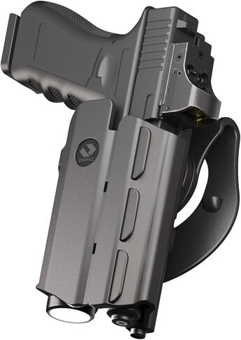 Orpaz T40 G19 Light-Bearing Holster, Level 2 & 3 Security OWB Tactical Holster Compatible with Glock 19, Fits Most Pistol Lights, Optics-Ready, Adjustable in Saudi Arabia