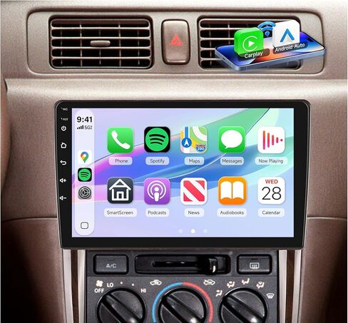 4Core 4G+64G Android 15 راديو ستيريو للسيارة لتويوتا كامري 1997-2003، Rimoody Wireless Carplay Andorid auto Mirror Link 9 بوصة HD لمس GPS WiFi Bluetooth FM/RDS EQ-32 SWC كاميرا احتياطية لشاشة مقسمة in Kuwait