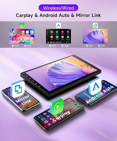 4Core 4G+64G Android 15 راديو ستيريو للسيارة لتويوتا كامري 1997-2003، Rimoody Wireless Carplay Andorid auto Mirror Link 9 بوصة HD لمس GPS WiFi Bluetooth FM/RDS EQ-32 SWC كاميرا احتياطية لشاشة مقسمة in Kuwait
