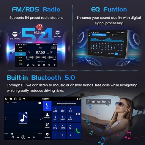 4G 128G لسيارة Toyota Highlander 2014-2019 راديو CarPlay 10.1 بوصة شاشة تعمل باللمس Incell ستيريو سيارة أندرويد 15 Android Auto Bluetooth 5.0 GPS WiFi 15UI كاميرا احتياطية in Kuwait