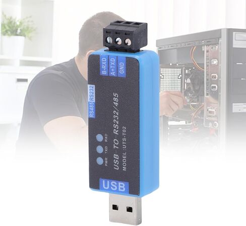 محول VBESTLIFE USB إلى RS485 232 محول صناعي، شريحة CH343G، دوائر حماية مضمنة، حماية من ESD على متن الصمامات القابلة لإعادة الضبط على أجهزة التلفاز in Saudi Arabia