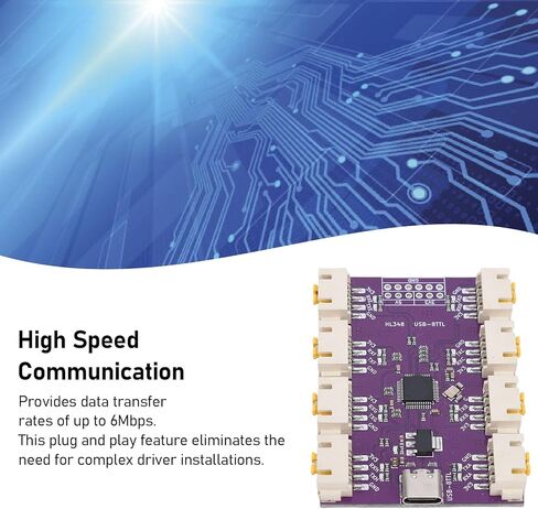وحدة تسلسلية TTL من USB إلى 8 قنوات، محول CH348 متعدد القنوات عالي السرعة مع واجهة من النوع C، لنظام التشغيل WindowsLinux OSX in Kuwait