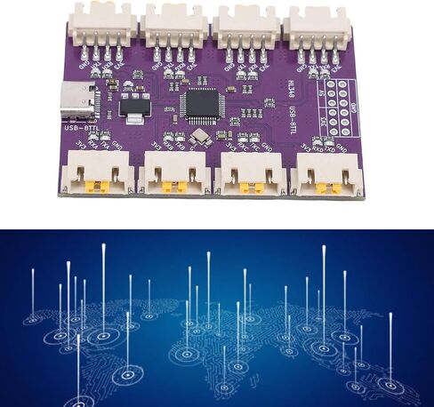 وحدة تسلسلية TTL من USB إلى 8 قنوات، محول CH348 متعدد القنوات عالي السرعة مع واجهة من النوع C، لنظام التشغيل WindowsLinux OSX in Kuwait