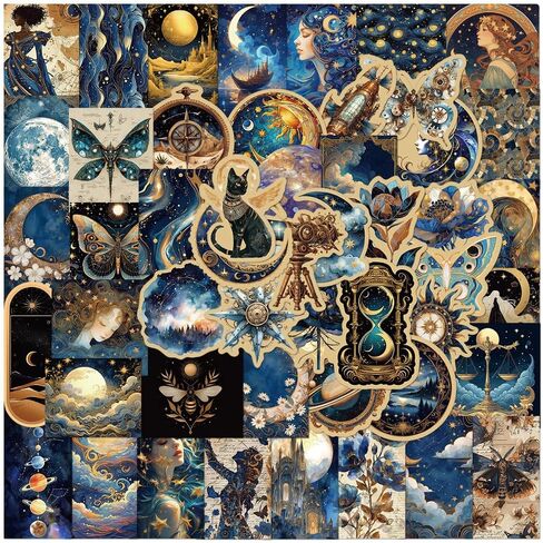 50PCS Cosmic Vortex Stickers Suitable for Laptops, Luggage, Notebooks, Mobile Phone Cases, Decorative Stickers in Saudi Arabia